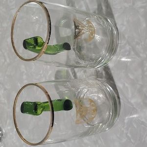 2 CD gold trimmed beer mugs